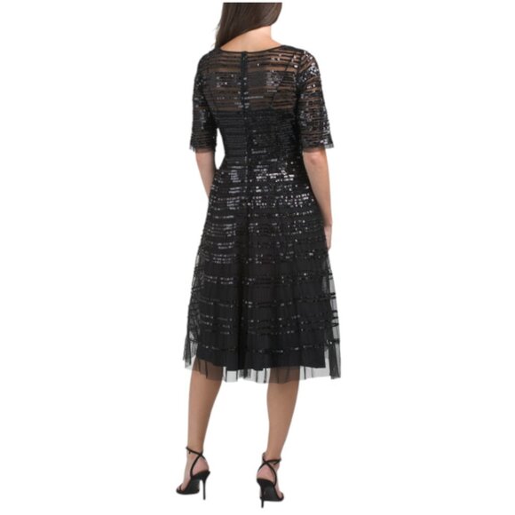 JOHNNY WAS Black Beaded Mesh Dress - Picture 2 of 3